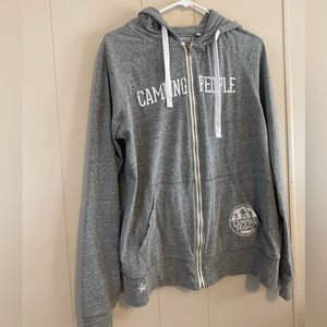 Camping People Zip Up Light Grey Sweatshirt